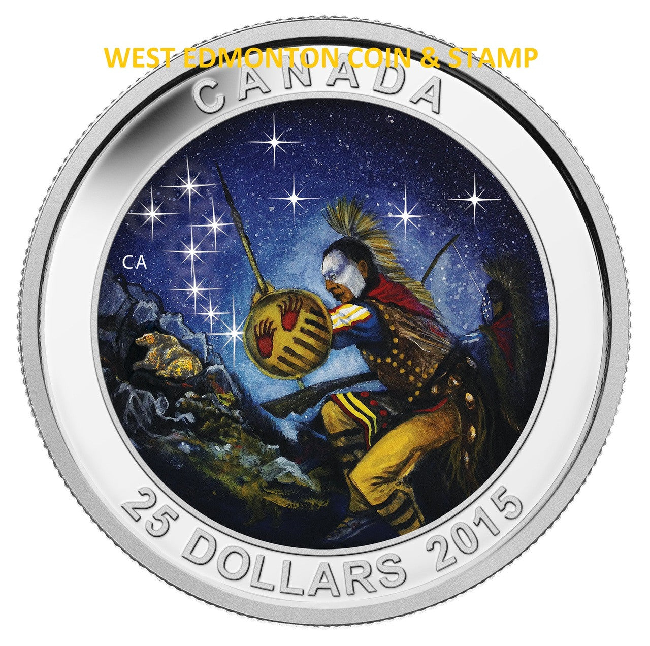 2015 1oz $25 STAR CHARTS: THE WOUNDED BEAR FINE SILVER COIN