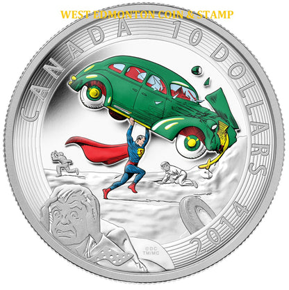 2014 1/2oz $10 ICONIC SUPERMAN™ COMIC BOOK COVERS: ACTION COMICS #1 FINE SILVER COIN (1938)