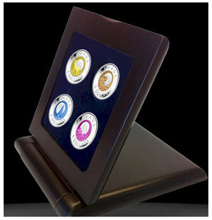 2011-2012 $5 FULL MOON STERLING SILVER AND NIOBIUM 4-COIN SET