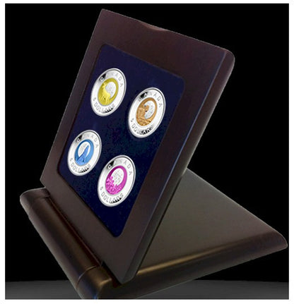 2011-2012 $5 FULL MOON STERLING SILVER AND NIOBIUM 4-COIN SET