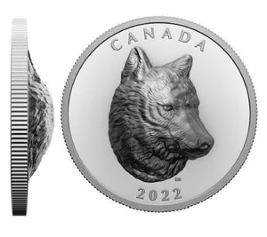 2022 1oz $25 TIMBER WOLF FINE SILVER COIN