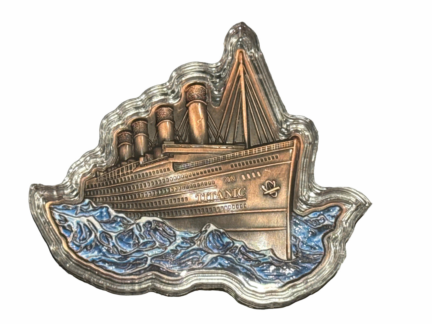5oz TITANIC COLOURIZED COPPER BAR