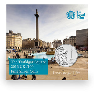 2016 £100 THE TRAFALGAR SQUARE FINE SILVER COIN