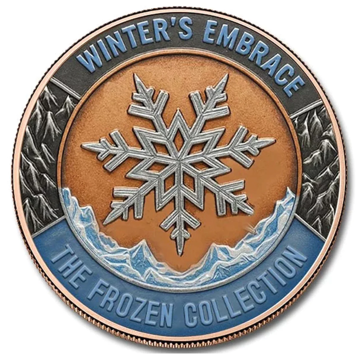 5oz WINTER'S EMBRACE FINE COPPER ROUND