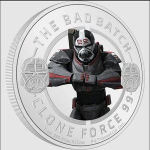 2022 1oz $2 STAR WARS THE BAD BATCH WRECKER FINE SILVER COIN