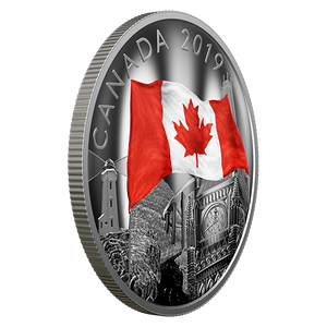 2019 2oz $30 THE FABRIC OF CANADA (FLAG COIN) FINE SILVER COIN