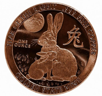 1oz YEAR OF THE RABBIT ROUND